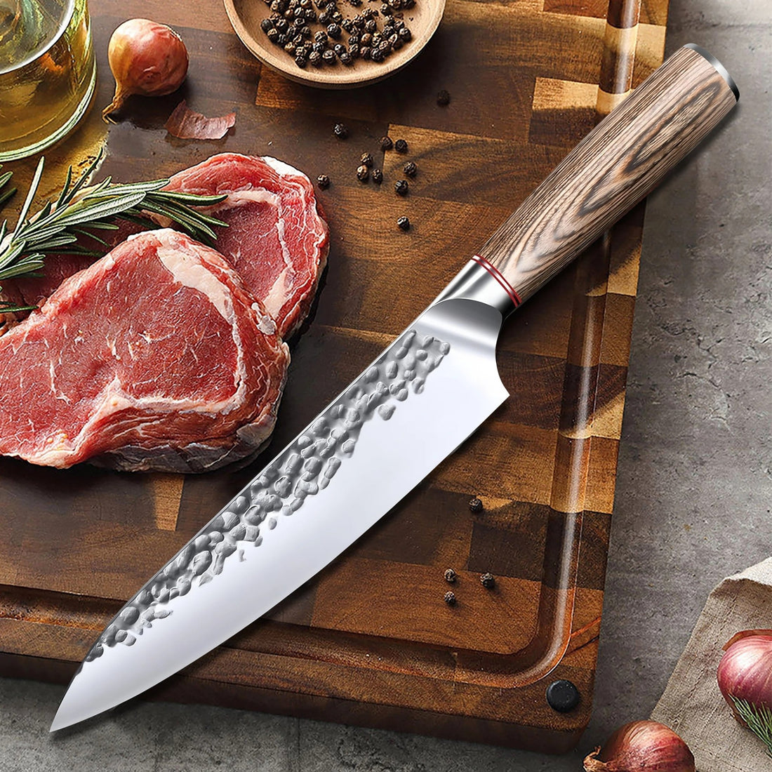 Couteau de cuisine forgé à la main