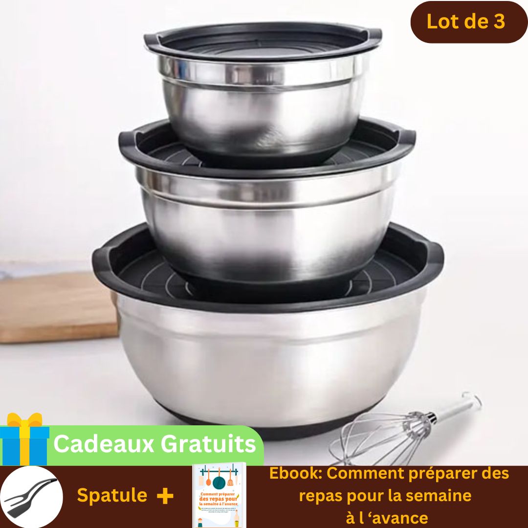 Saladier-saladier avec couvercle hermétique｜Librecook™