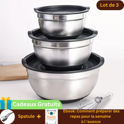 Saladier-saladier avec couvercle hermétique｜Librecook™