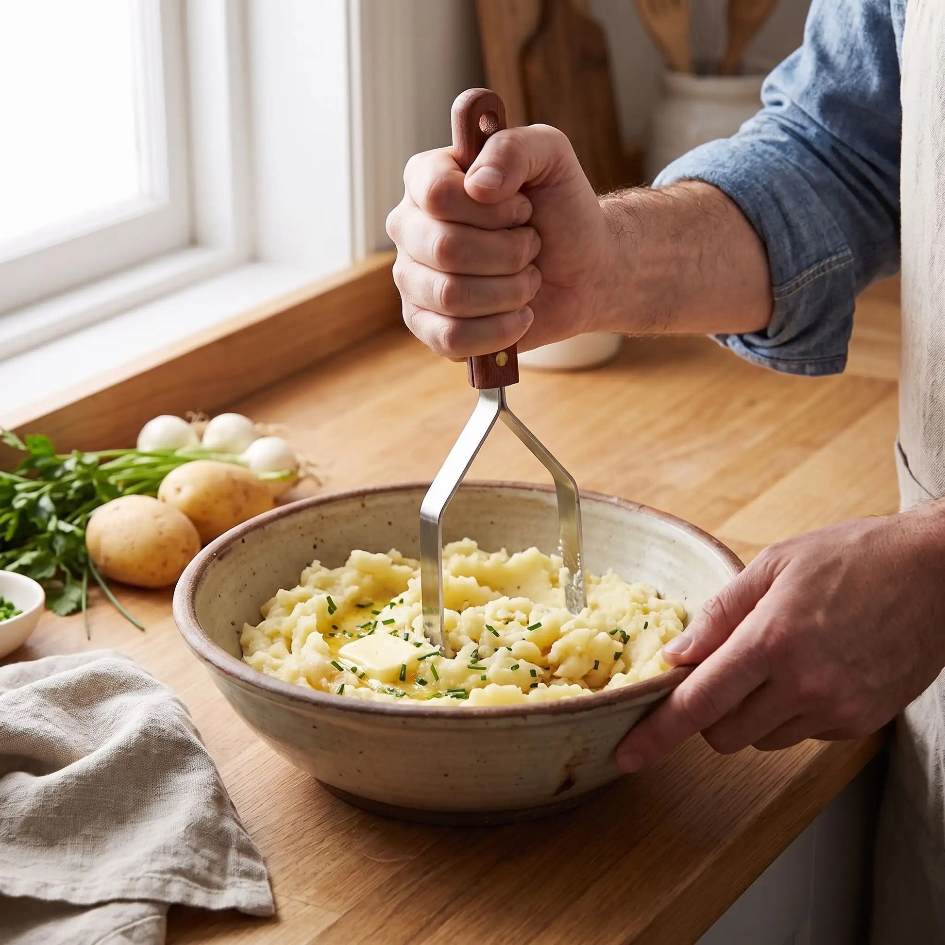 Presse purée manuel ChefPress – texture onctueuse sans grumeaux en quelques gestes