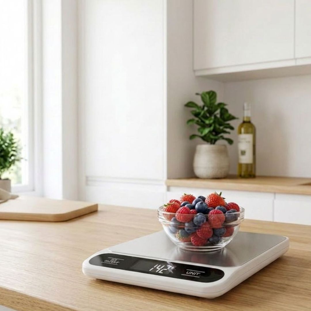 Balance de cuisine design élégant plateau inox – ChefScale Librecook