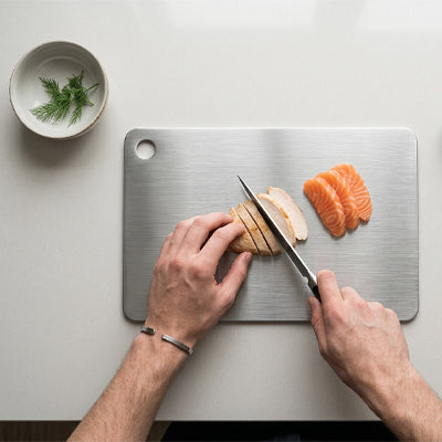 Planche a decouper en titane Set 3 PCS  | Stainless Steel 3pcs Cutting Boards™