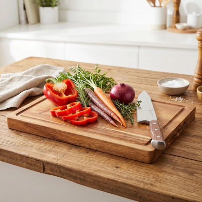 Planche à découper bois surface généreuse Planche du Chef | Librecook™