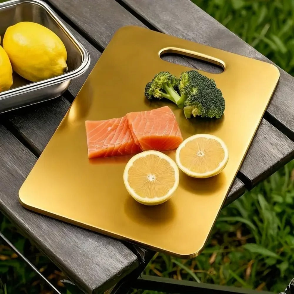 planche a découper inox elegante
