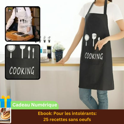 Tablier de cuisine noir｜Librecook™