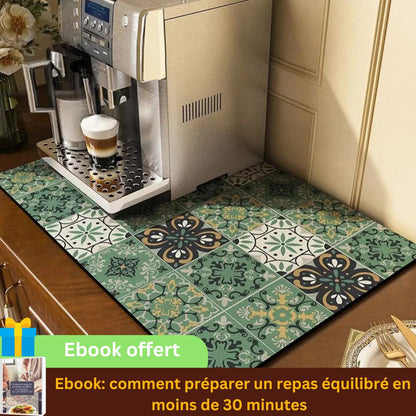 tapis-de-cuisine-devant§-d'évier-vert